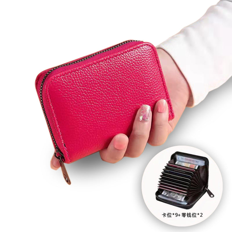 Wholesale Anti-demaxing lychee pattern card holder
